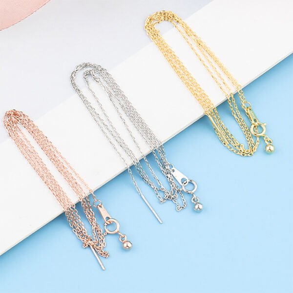 18K Gold Plated 316L Stainless Steel Short DIY Chain Simple Choker Necklace - Image 6