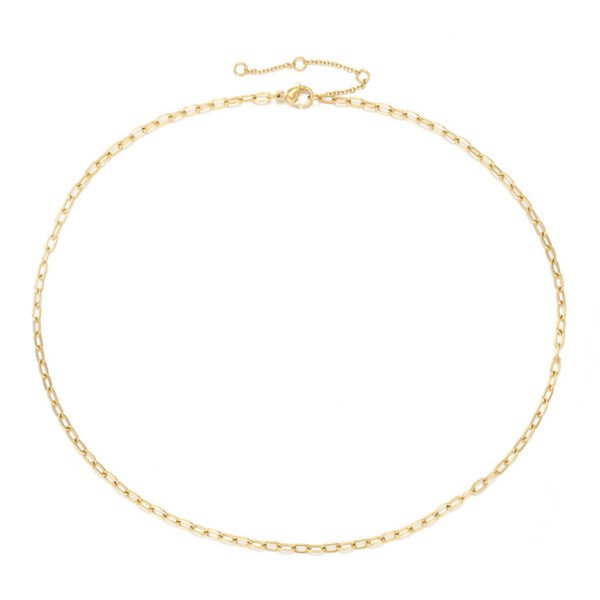 18K Gold Plated 316L Stainless Steel Elegant New Choker Women Necklace - صورة 3