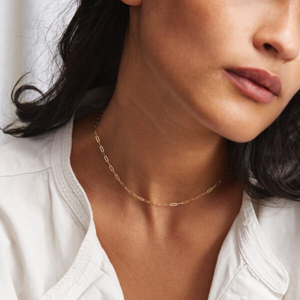 18K Gold Plated 316L Stainless Steel Elegant New Choker Women Necklace - صورة 4