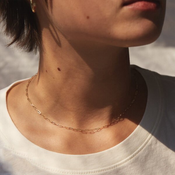 18K Gold Plated 316L Stainless Steel Elegant New Choker Women Necklace - صورة 5