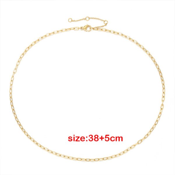 18K Gold Plated 316L Stainless Steel Elegant New Choker Women Necklace - صورة 6