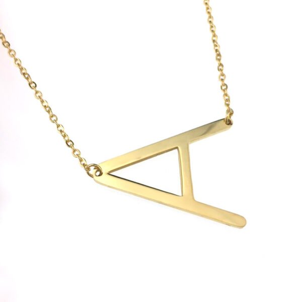 Hot Sales 26 English Letters Gold Plated Stainless Steel Alphabet Necklace