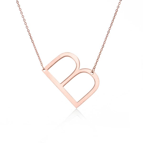 Hot Sales 26 English Letters Gold Plated Stainless Steel Alphabet Necklace - Image 2