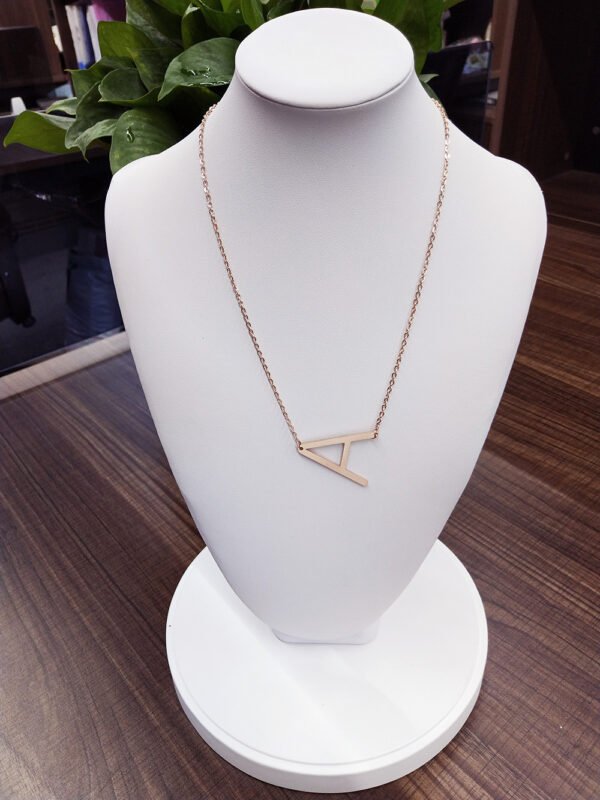 Hot Sales 26 English Letters Gold Plated Stainless Steel Alphabet Necklace - Image 3