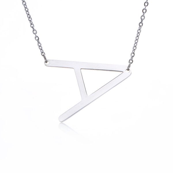 Hot Sales 26 English Letters Gold Plated Stainless Steel Alphabet Necklace - Image 6