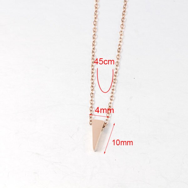 Mirror Polished Stainless Steel Blank Stamp Customs Triangle Pendant Necklace for Women - Imagen 2