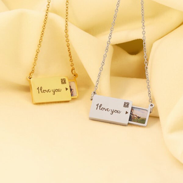 Best Sales Engraved Pendant Customized Custom Name Picture Photo Necklace for 18K PVD Gold Plated - Image 3