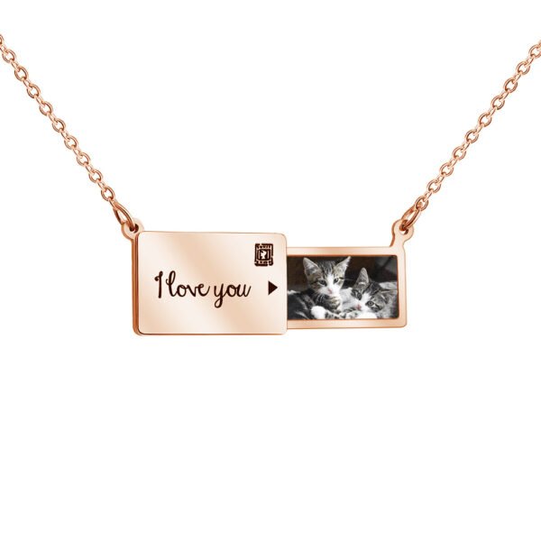 Best Sales Engraved Pendant Customized Custom Name Picture Photo Necklace for 18K PVD Gold Plated - Image 6