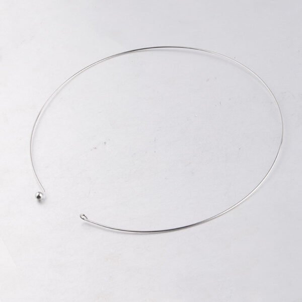 1mm Thin Stainless Steel Dress Wire Collar Opening Bead Can Removable DIY Round Necklace Collars - Imagen 2