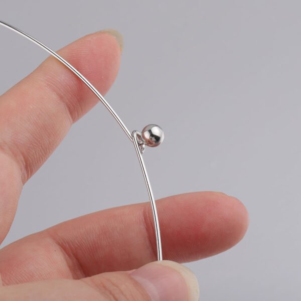1mm Thin Stainless Steel Dress Wire Collar Opening Bead Can Removable DIY Round Necklace Collars - Imagen 4