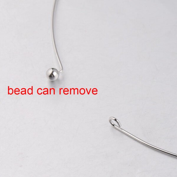 1mm Thin Stainless Steel Dress Wire Collar Opening Bead Can Removable DIY Round Necklace Collars - Imagen 5