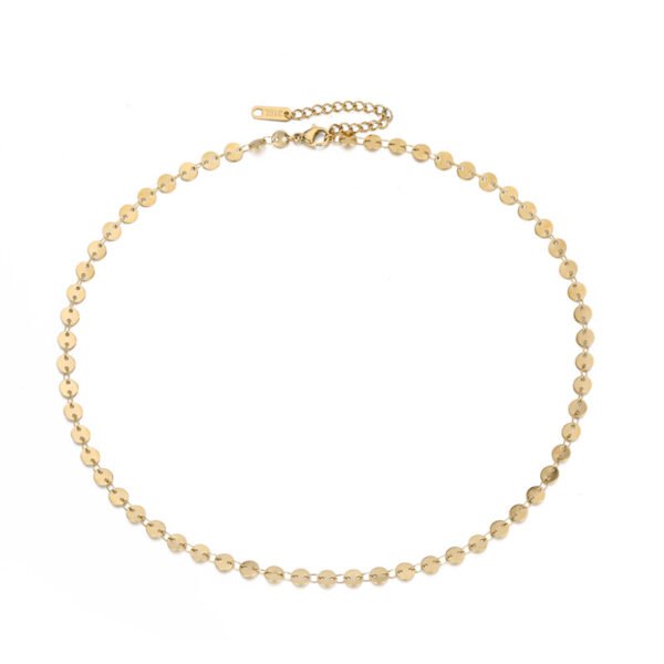 14K Gold Plated 316L Choker Necklace Neckalce Women DIY Simple Stainless Steel Chain Necklace - Image 2