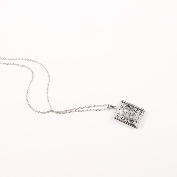 Stainless Steel Photo Frame  45cm Book Shape Tree Locket Necklaces - صورة 2