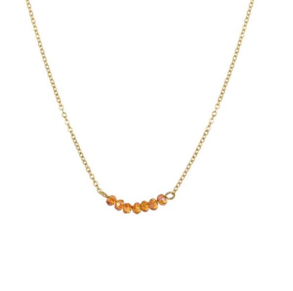 18K Gold Plated 316L Stainless Steel Simple Desgin Choker Crystal Necklaces - Bild 6