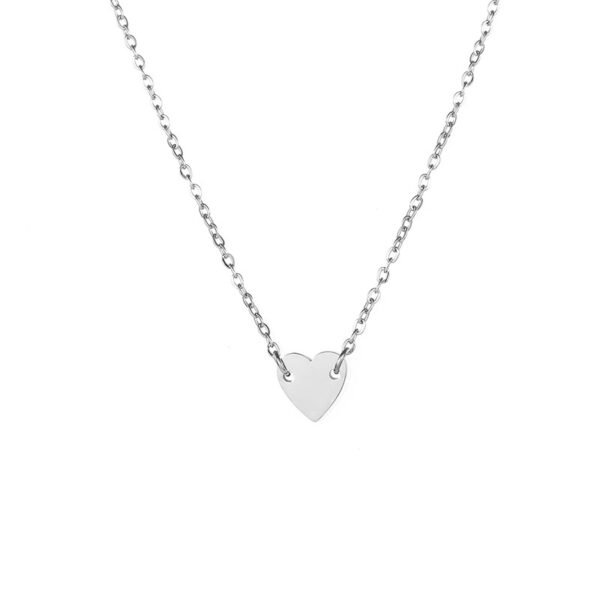 18K Gold Plated 316L Stainless Steel Necklace Heart Choker  for Women - Image 2