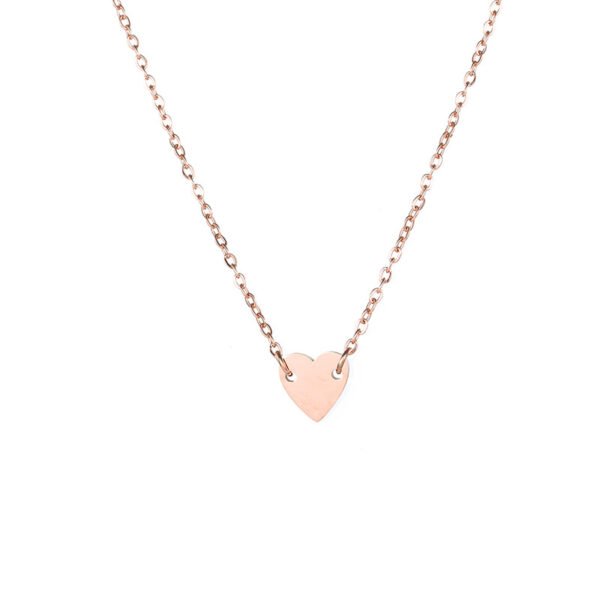 18K Gold Plated 316L Stainless Steel Necklace Heart Choker  for Women - Image 6