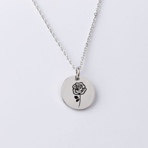 Mirror Polished Stainless Steel Blank Stamp Custom Necklace Logo Customize 20mm Round Pendant Necklace - Image 5