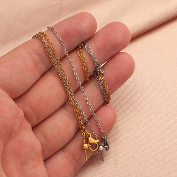 New Fashion Necklace Chain Women'S DIY Jewelry Making Stainless Steel 18K Gold Plated Necklace - صورة 4