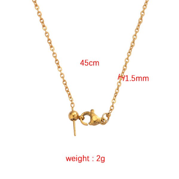 New Fashion Necklace Chain Women'S DIY Jewelry Making Stainless Steel 18K Gold Plated Necklace - صورة 5
