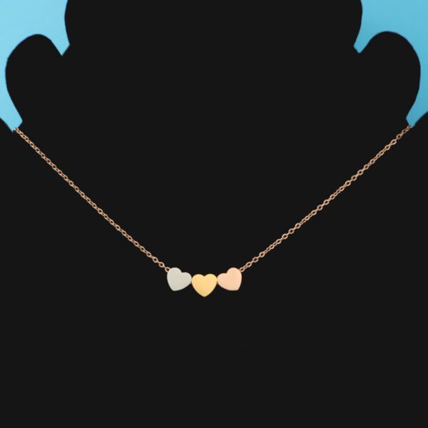 On Sale18K Gold Plated Necklace Heart Necklace Statement Women Personalize Stainless Steel Chain Necklace - صورة 2