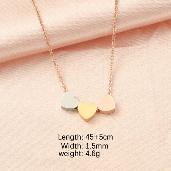 On Sale18K Gold Plated Necklace Heart Necklace Statement Women Personalize Stainless Steel Chain Necklace - صورة 5