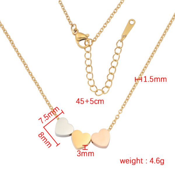 On Sale18K Gold Plated Necklace Heart Necklace Statement Women Personalize Stainless Steel Chain Necklace - صورة 6