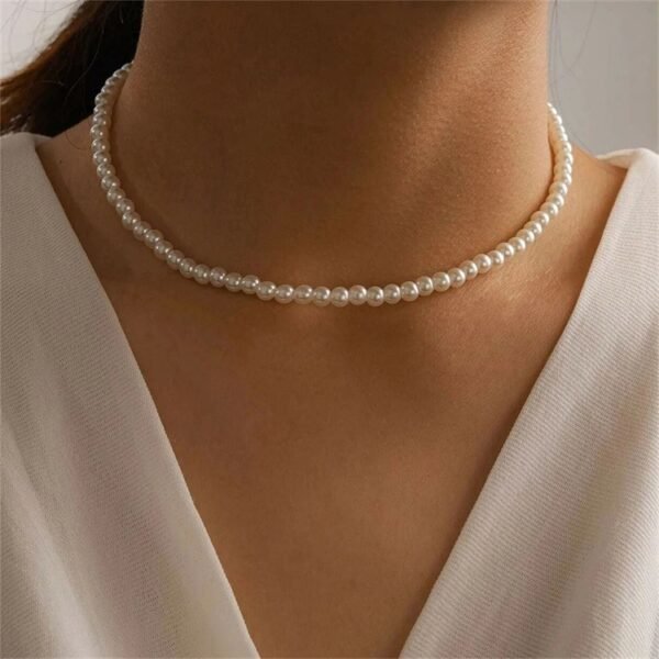 High Quality Fashion Pearl Necklace Pearl Women Gift 14k Gold Plated New Wholesales Choker Necklace - صورة 2