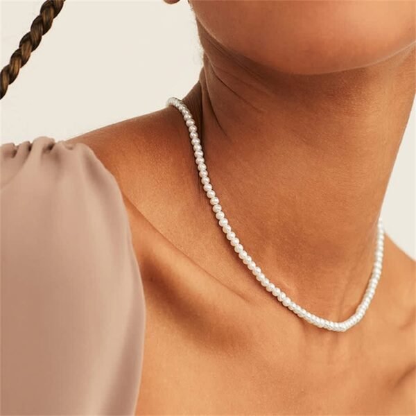 High Quality Fashion Pearl Necklace Pearl Women Gift 14k Gold Plated New Wholesales Choker Necklace - صورة 3