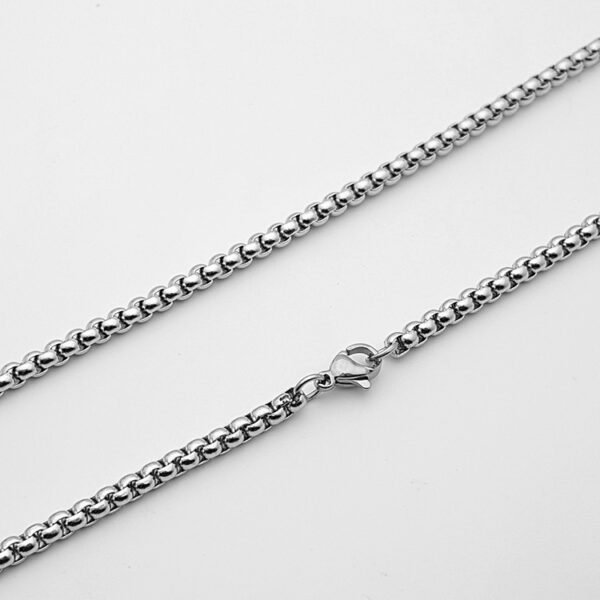 2023 Hot Style Stainless Steel Silver Box Chain Personalize Dainty Mens Long Necklace With Best Quality - Image 5