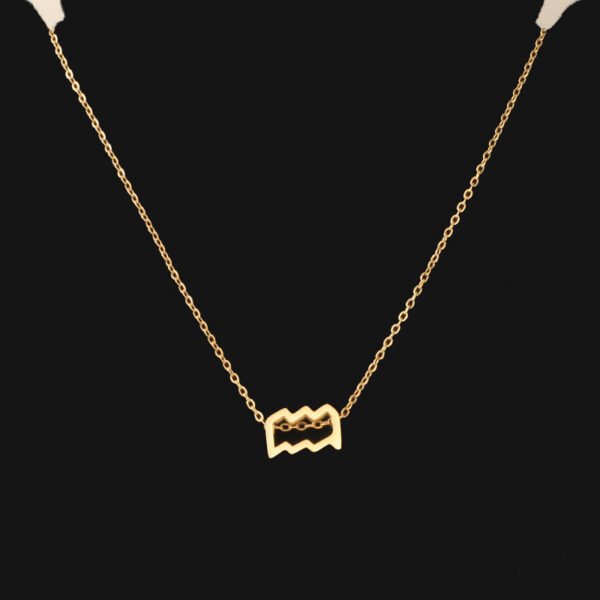Popular Stainless Steel 18k Gold Plated Choker Statement the Zodiac Necklace for Women Gift With Quality Wholesale - صورة 2