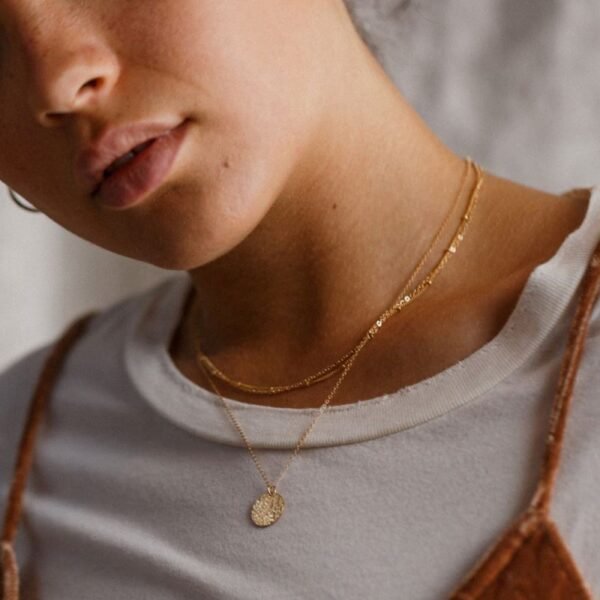 New Women Gold Plated Jewelry Stainless Steel  DIY Link Ball And Chain Necklace - Image 3