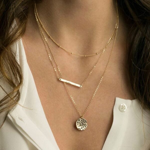 New Women Gold Plated Jewelry Stainless Steel  DIY Link Ball And Chain Necklace - Image 4