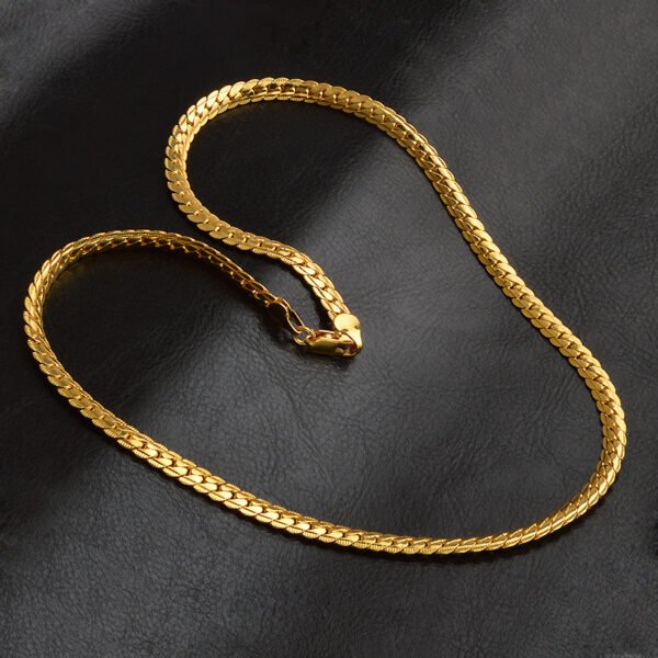 Simple Custom Stainless Steel Men Jewelry Hip Hop Gold Plated Cuban Chain Necklace - Image 2
