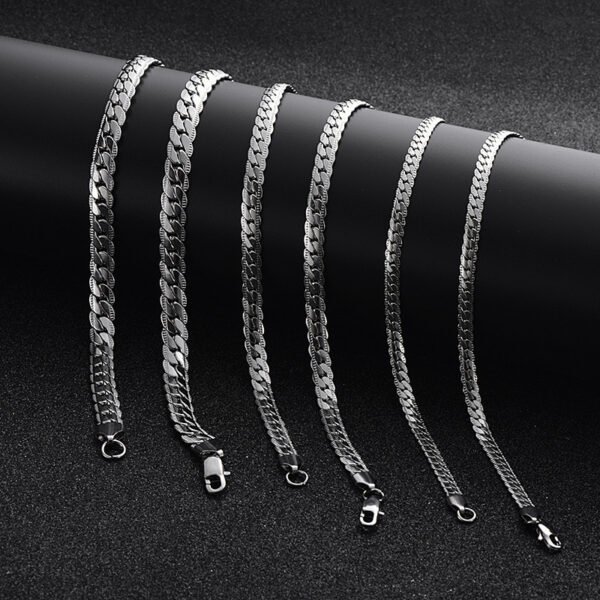 Simple Custom Stainless Steel Men Jewelry Hip Hop Gold Plated Cuban Chain Necklace - Image 4