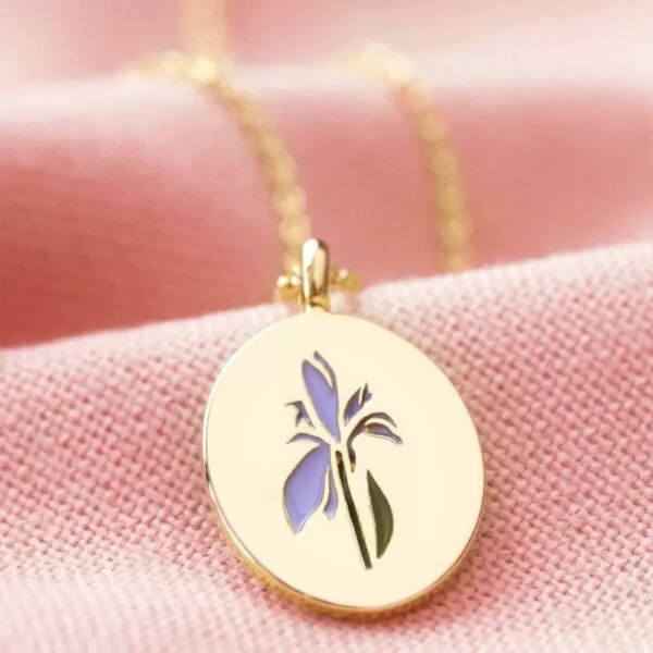 New in 2022 Stainless Steel Vintage Custom 12 Months Vintage Chain Pendant Birth Flower Necklace