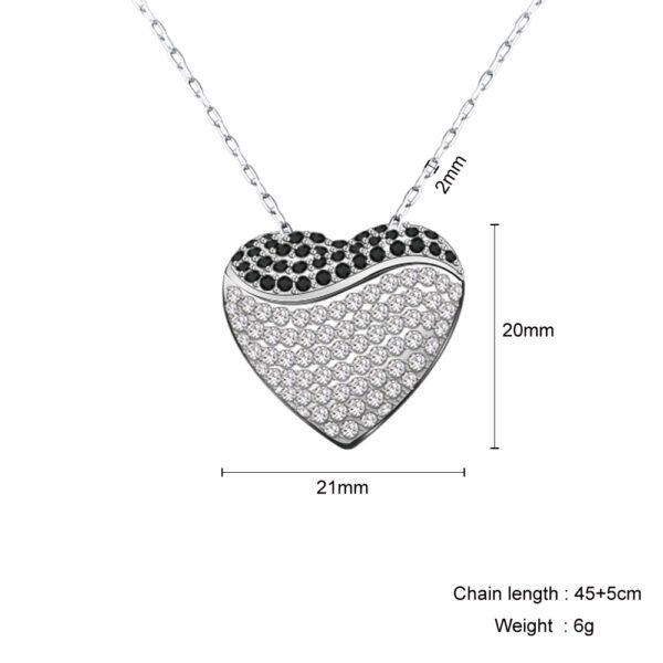 2022 New Design Luxury Stainless Steel Custom Name Girl's Gift Hide Split Heart Necklace With Custom Design - Imagen 4