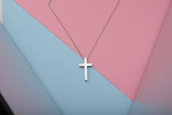 High Quality 18K Gold Plated Stainless Steel Personalize Custom Cross Necklace - Image 2