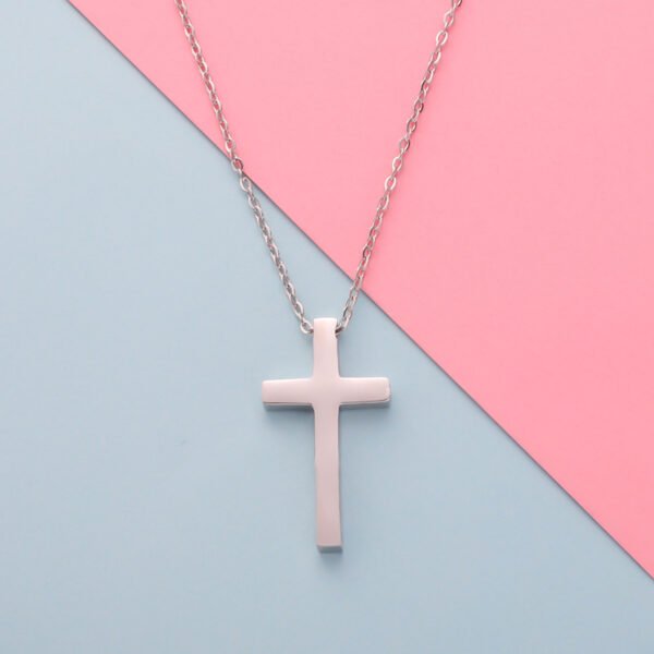 High Quality 18K Gold Plated Stainless Steel Personalize Custom Cross Necklace - Image 4