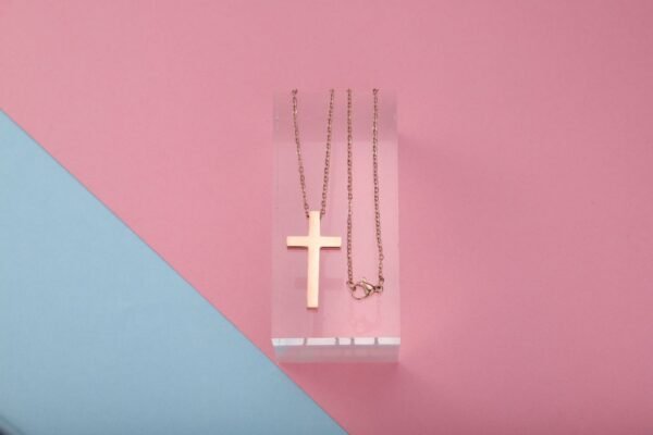 High Quality 18K Gold Plated Stainless Steel Personalize Custom Cross Necklace - Image 5