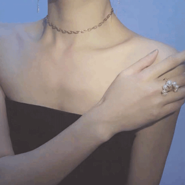Design Jewelry Stainless Steel Choker Thick Chain Necklace for Women 18k Pvd Gold Plated 2022 New Design - Image 4
