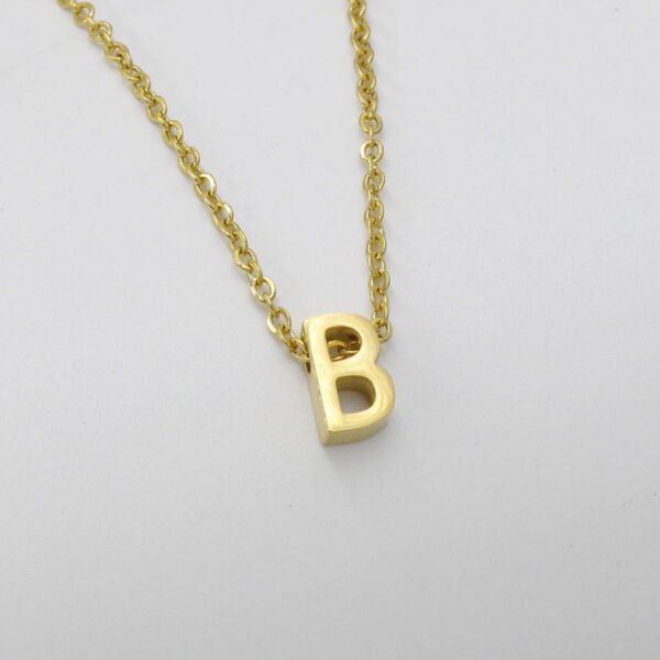 Gold Color Stainless Steel Women Girl Gift Custom Made Alphabet Pendant Letter For Necklace - صورة 2