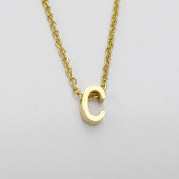Gold Color Stainless Steel Women Girl Gift Custom Made Alphabet Pendant Letter For Necklace - صورة 4