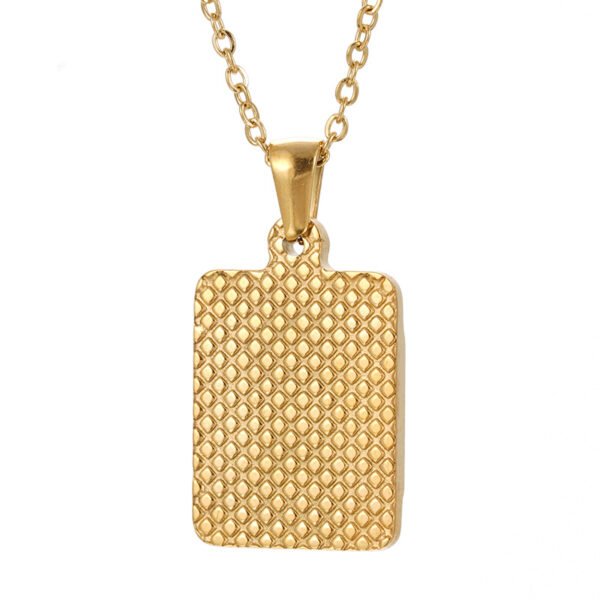 20*16mm Stainless Steel Gold Necklace With Letter Pendant for Women Men - Image 3