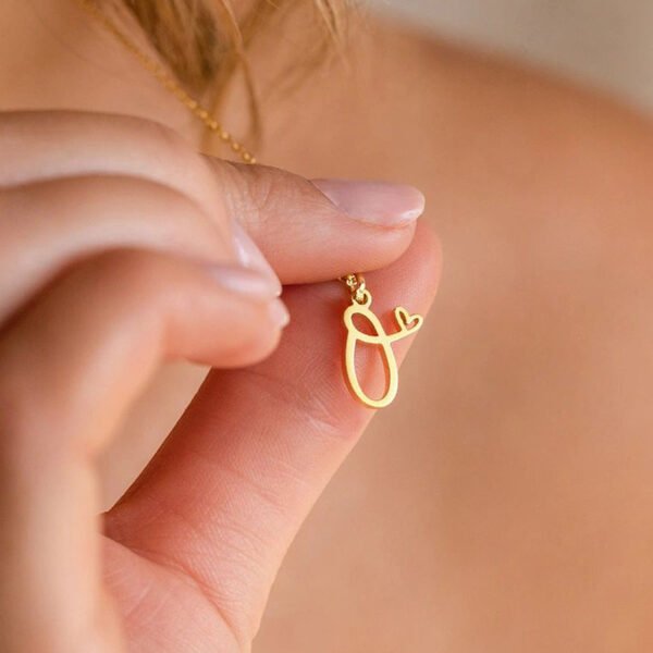 Factory Wholesales 2023 New Statement Fashion Gold Plated Letters Necklace With Initial Pendant for Women - Imagen 2