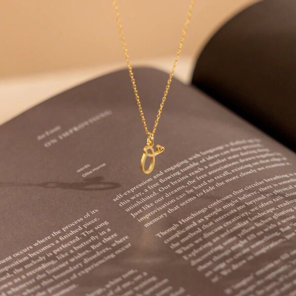 Factory Wholesales 2023 New Statement Fashion Gold Plated Letters Necklace With Initial Pendant for Women - Imagen 3