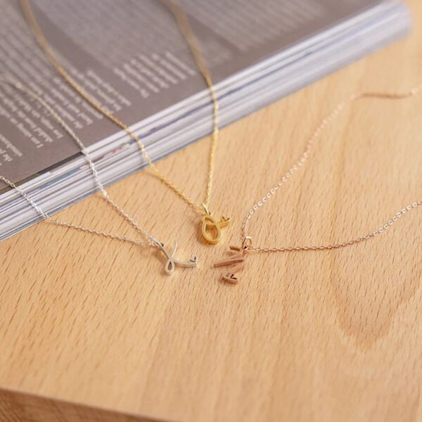 Factory Wholesales 2023 New Statement Fashion Gold Plated Letters Necklace With Initial Pendant for Women - Imagen 4