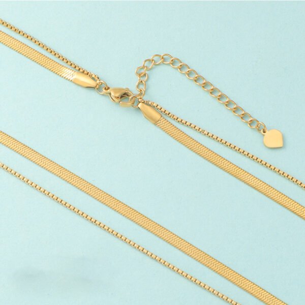Wholesale Snake Necklace Stainless Steel 18K Gold Plated Women Jewelry Multi Layer Necklace