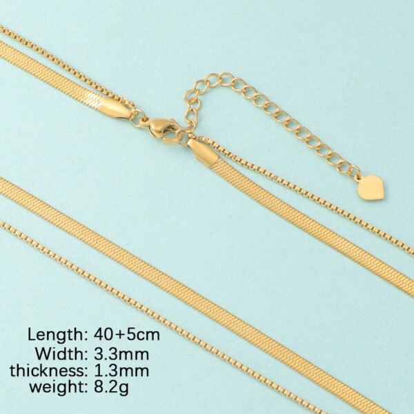 Wholesale Snake Necklace Stainless Steel 18K Gold Plated Women Jewelry Multi Layer Necklace - Image 2