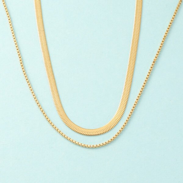 Wholesale Snake Necklace Stainless Steel 18K Gold Plated Women Jewelry Multi Layer Necklace - Image 4