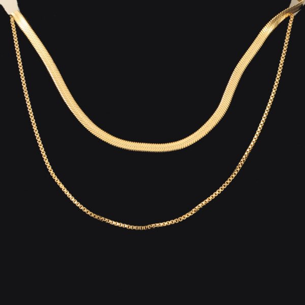 Wholesale Snake Necklace Stainless Steel 18K Gold Plated Women Jewelry Multi Layer Necklace - Image 5